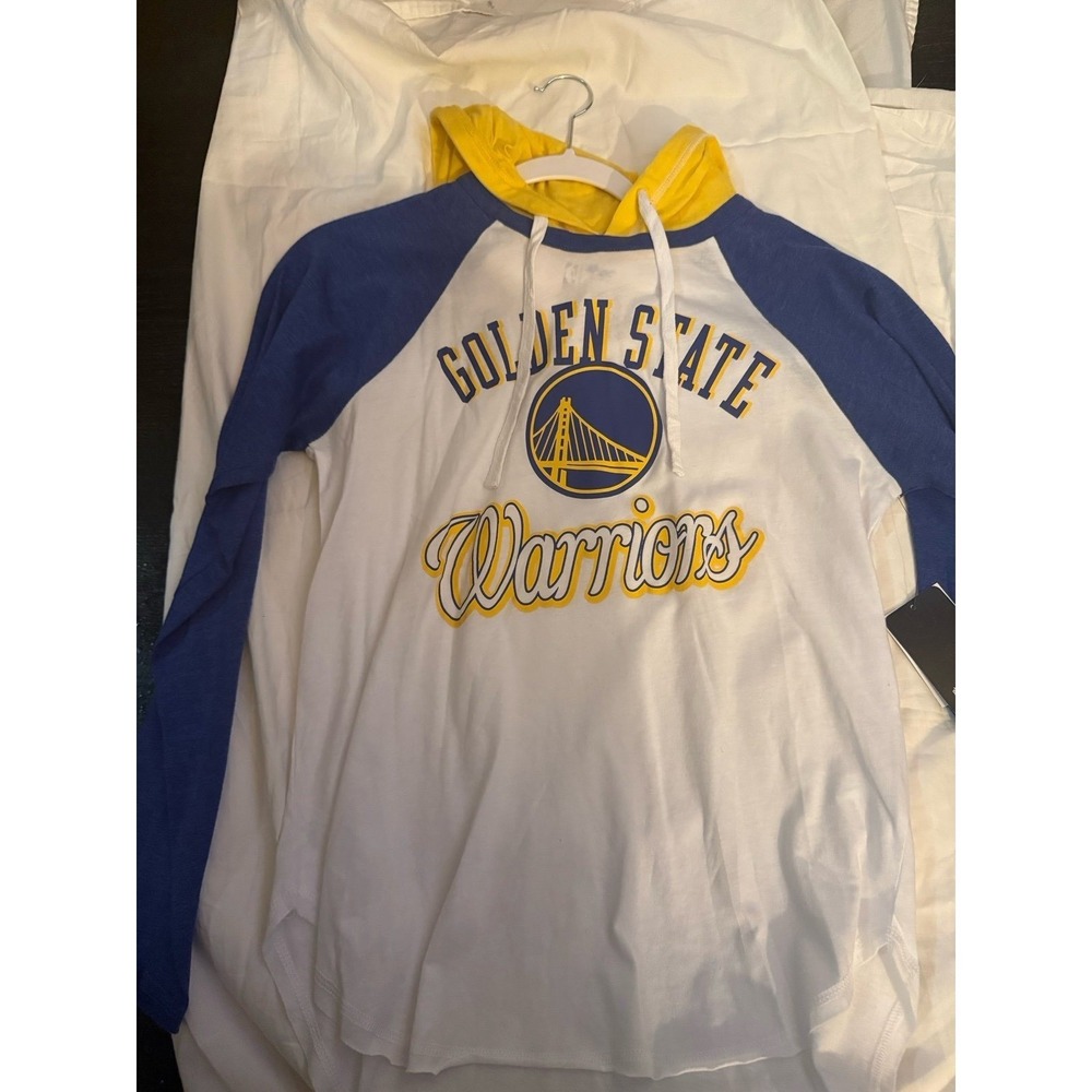 Golden State warriors long sleeve hooded graphic athletic shirt size M‎ soft